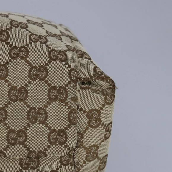 GUCCI GG Canvas Hand Bag Web Sherry Line Beige Gold 211935 Auth 99143 - Picture 14 of 16